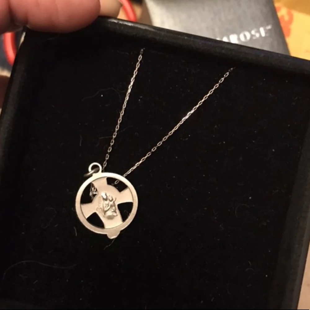 Solid Sterling Silver Religious Necklace - image 3